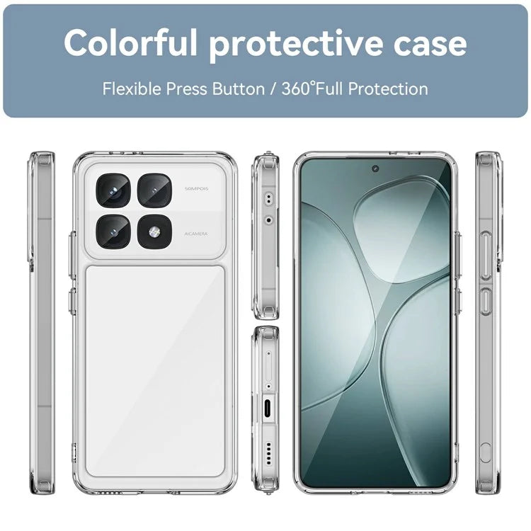 For Xiaomi Redmi K70 Ultra Shockproof Case TPU +Acrylic Protective Clear Phone Cover
