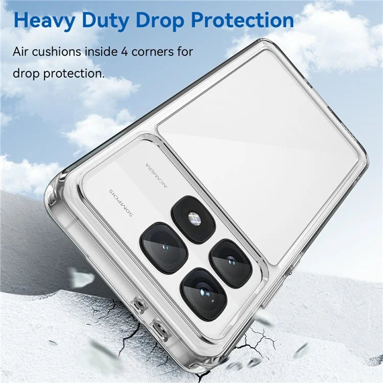 For Xiaomi Redmi K70 Ultra Shockproof Case TPU +Acrylic Protective Clear Phone Cover