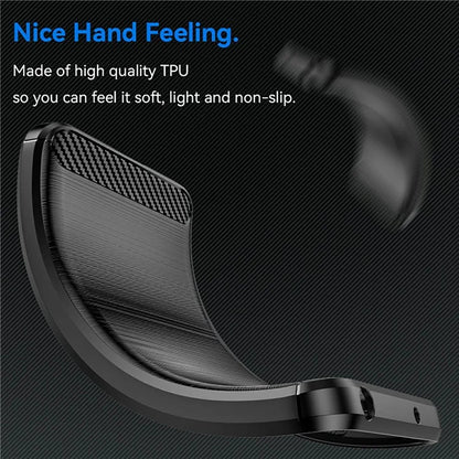 For Realme GT Neo6 5G / GT 6T 5G /  GT 6 5G Case Carbon Fiber Texture TPU Brushed Phone Cover
