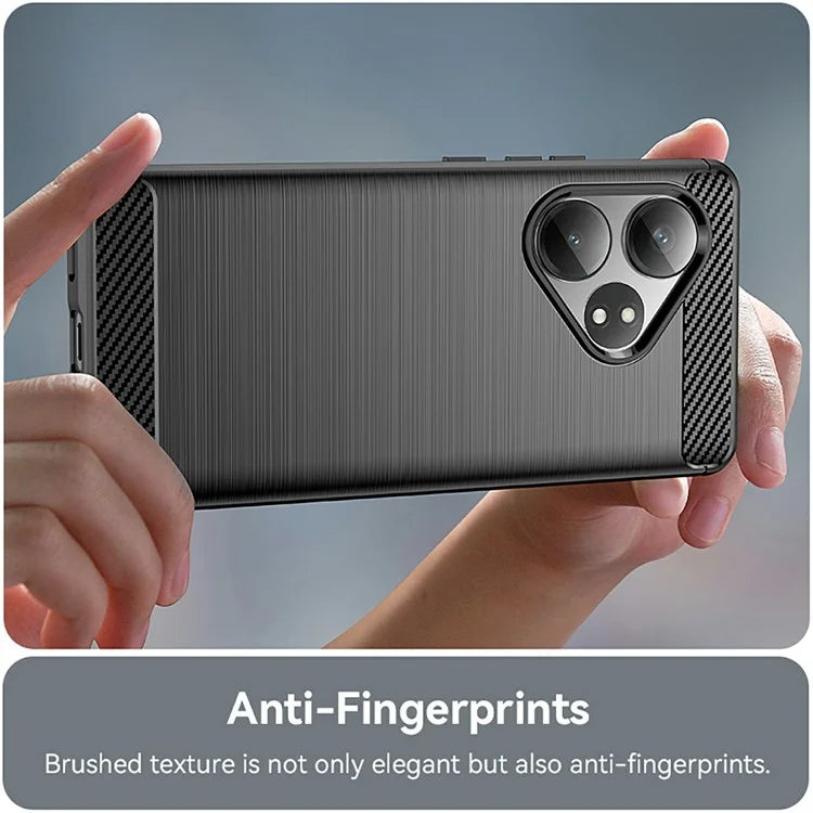 For Realme GT Neo6 5G / GT 6T 5G /  GT 6 5G Case Carbon Fiber Texture TPU Brushed Phone Cover