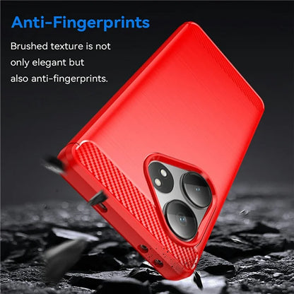 For Realme GT Neo6 5G / GT 6T 5G /  GT 6 5G Case Carbon Fiber Texture TPU Brushed Phone Cover
