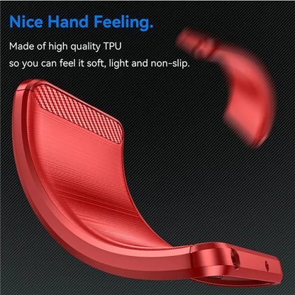 For Realme GT Neo6 5G / GT 6T 5G /  GT 6 5G Case Carbon Fiber Texture TPU Brushed Phone Cover