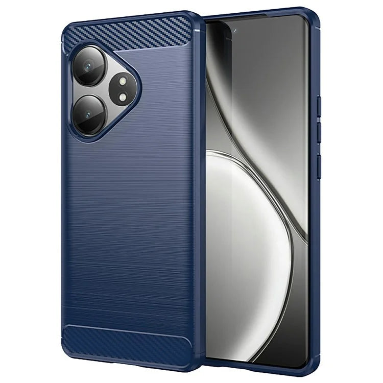 For Realme GT Neo6 5G / GT 6T 5G /  GT 6 5G Case Carbon Fiber Texture TPU Brushed Phone Cover