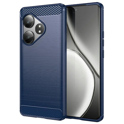 For Realme GT Neo6 5G / GT 6T 5G /  GT 6 5G Case Carbon Fiber Texture TPU Brushed Phone Cover