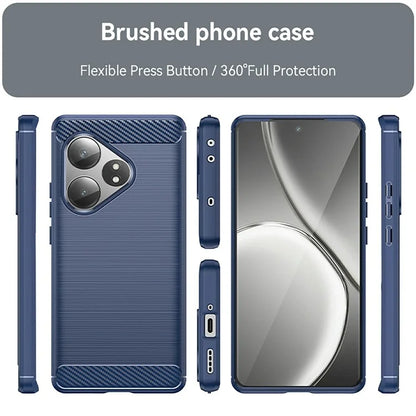 For Realme GT Neo6 5G / GT 6T 5G /  GT 6 5G Case Carbon Fiber Texture TPU Brushed Phone Cover