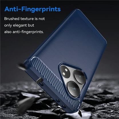 For Realme GT Neo6 5G / GT 6T 5G /  GT 6 5G Case Carbon Fiber Texture TPU Brushed Phone Cover