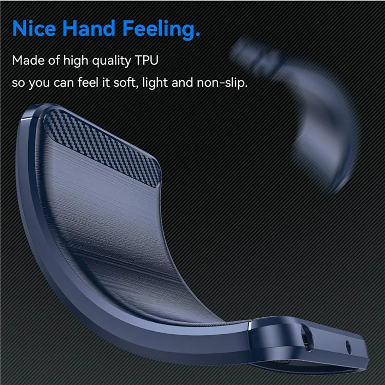 For Realme GT Neo6 5G / GT 6T 5G /  GT 6 5G Case Carbon Fiber Texture TPU Brushed Phone Cover