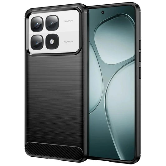 For Xiaomi Redmi K70 Ultra Case Carbon Fiber Texture TPU Brushed Phone Cover
