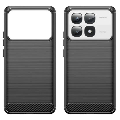 For Xiaomi Redmi K70 Ultra Case Carbon Fiber Texture TPU Brushed Phone Cover