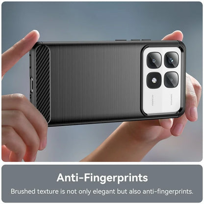 For Xiaomi Redmi K70 Ultra Case Carbon Fiber Texture TPU Brushed Phone Cover