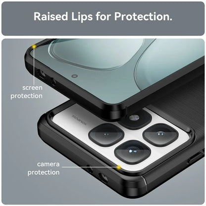 For Xiaomi Redmi K70 Ultra Case Carbon Fiber Texture TPU Brushed Phone Cover