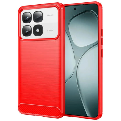 For Xiaomi Redmi K70 Ultra Case Carbon Fiber Texture TPU Brushed Phone Cover