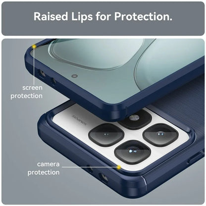 For Xiaomi Redmi K70 Ultra Case Carbon Fiber Texture TPU Brushed Phone Cover