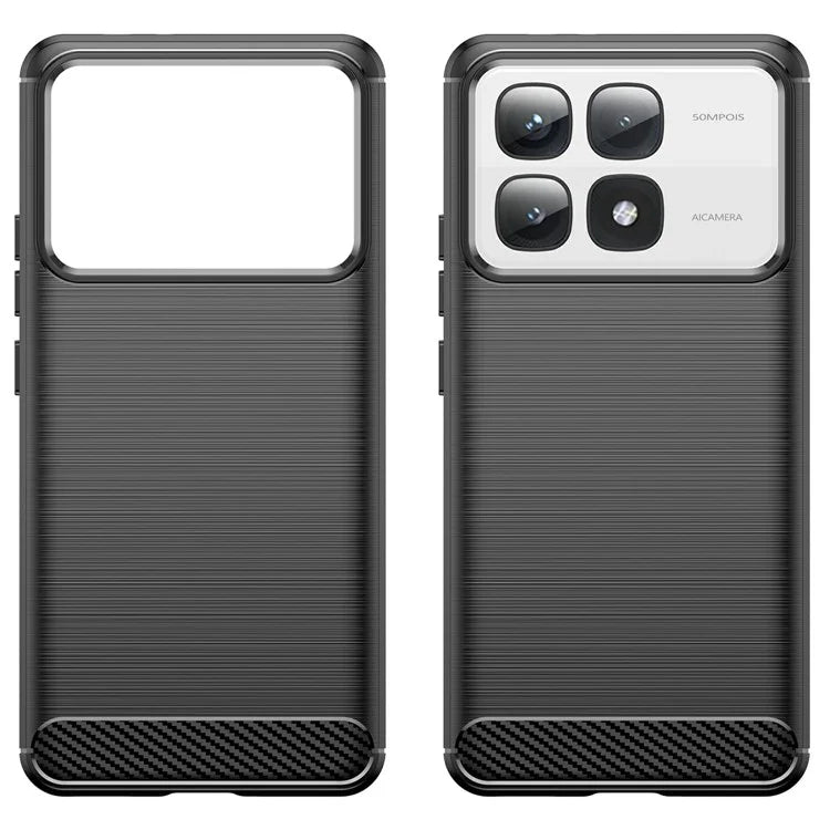 For Xiaomi 14T Pro Case Carbon Fiber Texture TPU Brushed Phone Cover