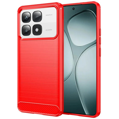 For Xiaomi 14T Pro Case Carbon Fiber Texture TPU Brushed Phone Cover