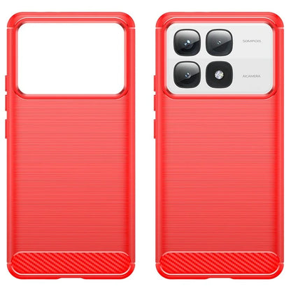 For Xiaomi 14T Pro Case Carbon Fiber Texture TPU Brushed Phone Cover