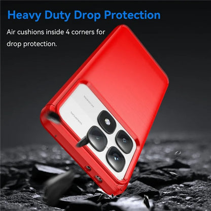 For Xiaomi 14T Pro Case Carbon Fiber Texture TPU Brushed Phone Cover
