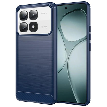 For Xiaomi 14T Pro Case Carbon Fiber Texture TPU Brushed Phone Cover