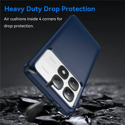 For Xiaomi 14T Pro Case Carbon Fiber Texture TPU Brushed Phone Cover