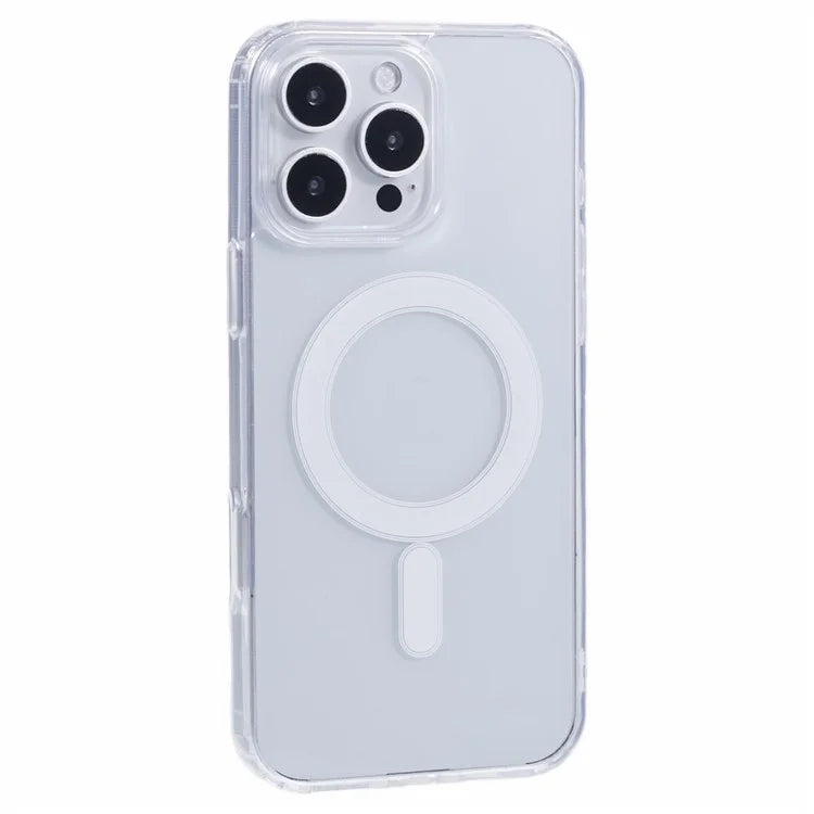 For iPhone 16 Pro Max Clear Case Acrylic+TPU Phone Cover Compatible with MagSafe