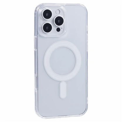 For iPhone 16 Pro Max Clear Case Acrylic+TPU Phone Cover Compatible with MagSafe