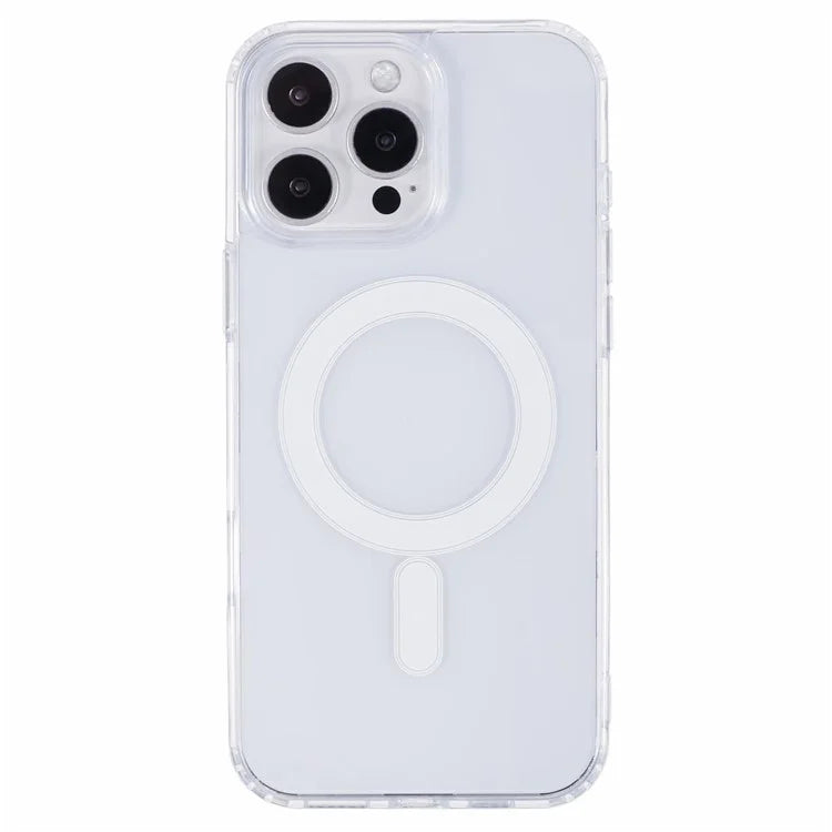 For iPhone 16 Pro Max Clear Case Acrylic+TPU Phone Cover Compatible with MagSafe