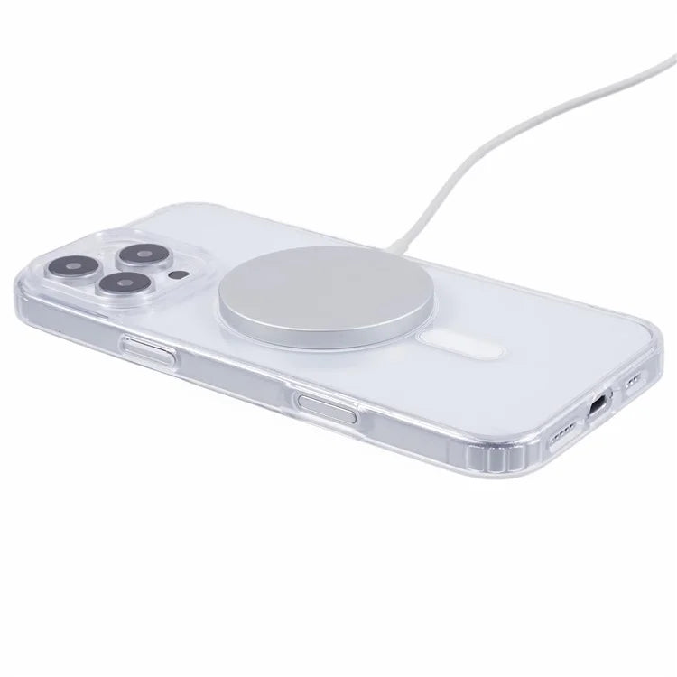 For iPhone 16 Pro Max Clear Case Acrylic+TPU Phone Cover Compatible with MagSafe