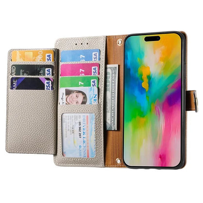 For iPhone 16 Plus Case RFID Blocking Zipper Pocket Leather Wallet Phone Cover