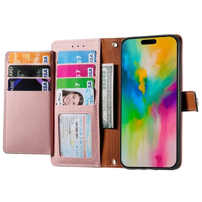 For iPhone 16 Plus Case RFID Blocking Zipper Pocket Leather Wallet Phone Cover