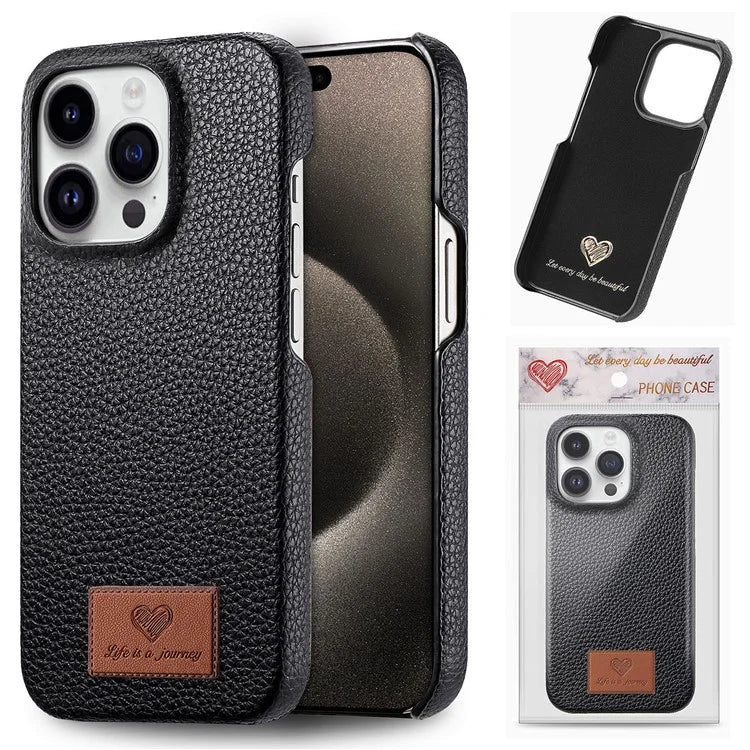 Y5 For iPhone 16 Pro Case Litchi Texture Leather+TPU Slim Phone Cover