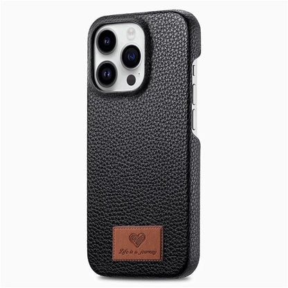 Y5 For iPhone 16 Pro Case Litchi Texture Leather+TPU Slim Phone Cover