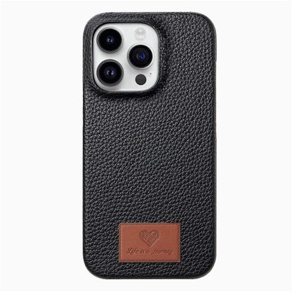 Y5 For iPhone 16 Pro Case Litchi Texture Leather+TPU Slim Phone Cover