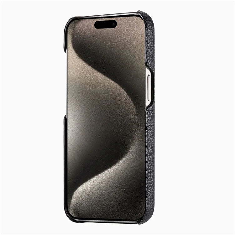 Y5 For iPhone 16 Pro Case Litchi Texture Leather+TPU Slim Phone Cover