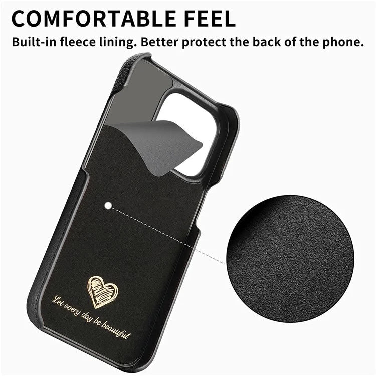 Y5 For iPhone 16 Pro Case Litchi Texture Leather+TPU Slim Phone Cover