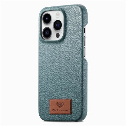 Y5 For iPhone 16 Pro Case Litchi Texture Leather+TPU Slim Phone Cover