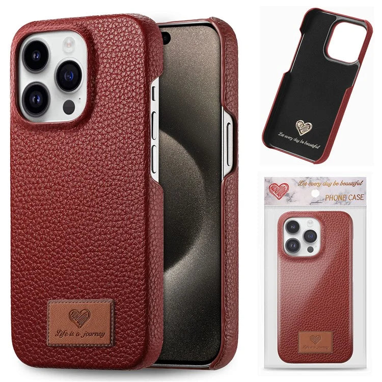 Y5 For iPhone 16 Pro Case Litchi Texture Leather+TPU Slim Phone Cover