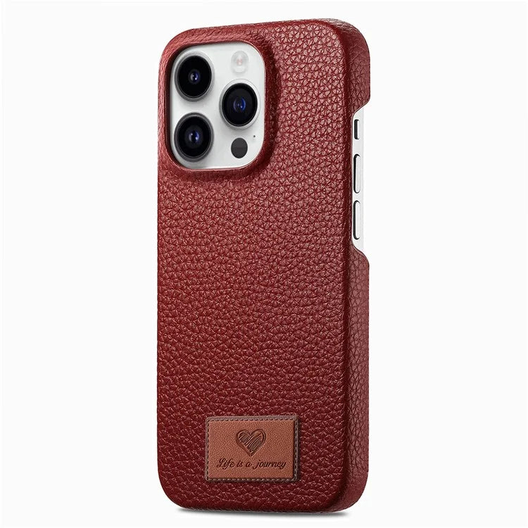 Y5 For iPhone 16 Pro Case Litchi Texture Leather+TPU Slim Phone Cover