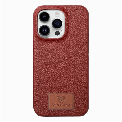 Y5 For iPhone 16 Pro Case Litchi Texture Leather+TPU Slim Phone Cover