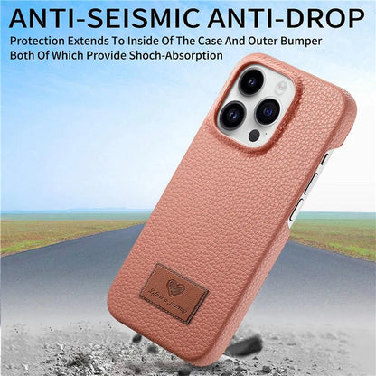 Y5 For iPhone 16 Pro Case Litchi Texture Leather+TPU Slim Phone Cover