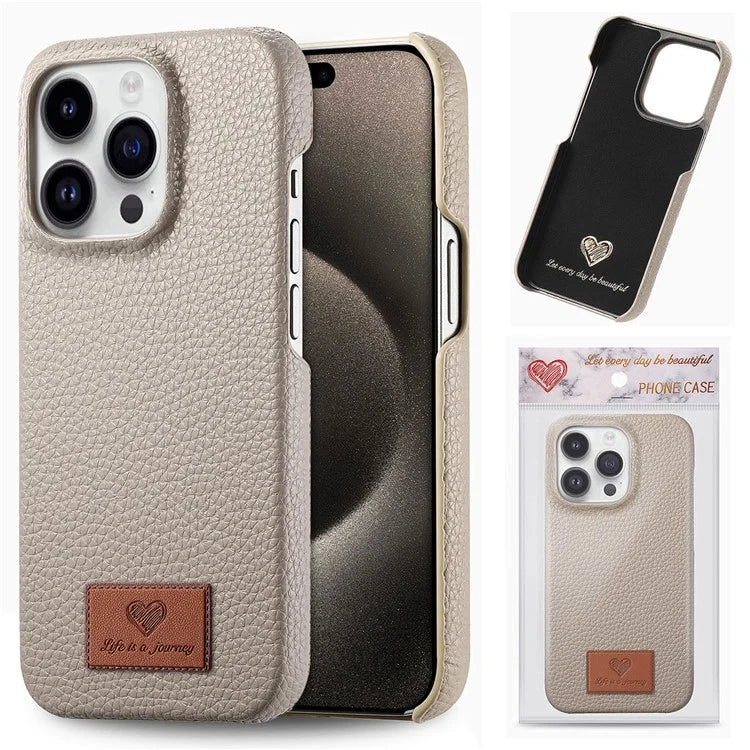 Y5 For iPhone 16 Pro Case Litchi Texture Leather+TPU Slim Phone Cover