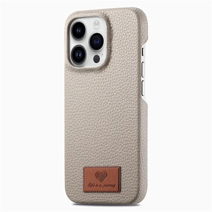 Y5 For iPhone 16 Pro Case Litchi Texture Leather+TPU Slim Phone Cover