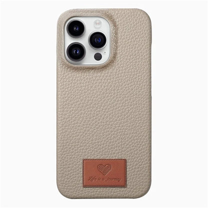 Y5 For iPhone 16 Pro Case Litchi Texture Leather+TPU Slim Phone Cover
