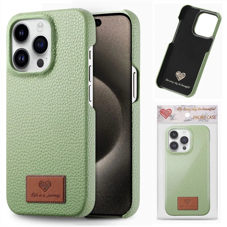 Y5 For iPhone 16 Pro Case Litchi Texture Leather+TPU Slim Phone Cover
