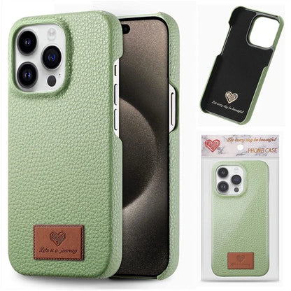 Y5 For iPhone 16 Pro Case Litchi Texture Leather+TPU Slim Phone Cover