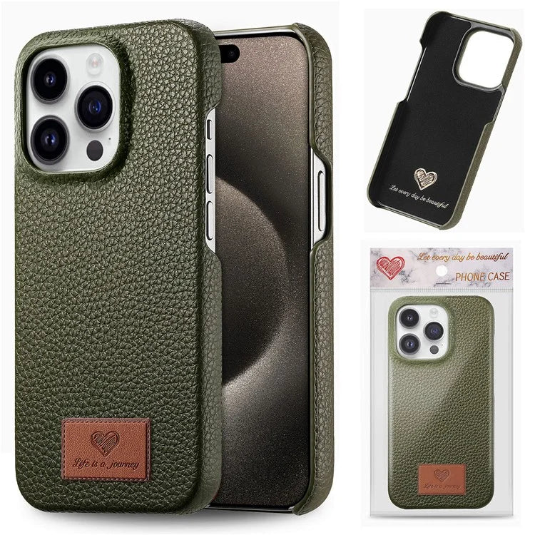 Y5 For iPhone 16 Pro Case Litchi Texture Leather+TPU Slim Phone Cover
