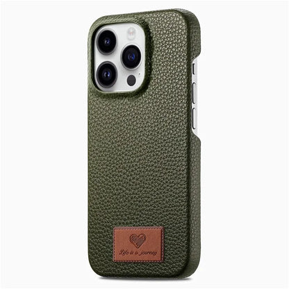 Y5 For iPhone 16 Pro Case Litchi Texture Leather+TPU Slim Phone Cover