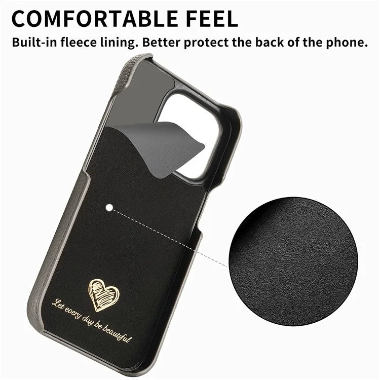 Y5 For iPhone 16 Pro Case Litchi Texture Leather+TPU Slim Phone Cover