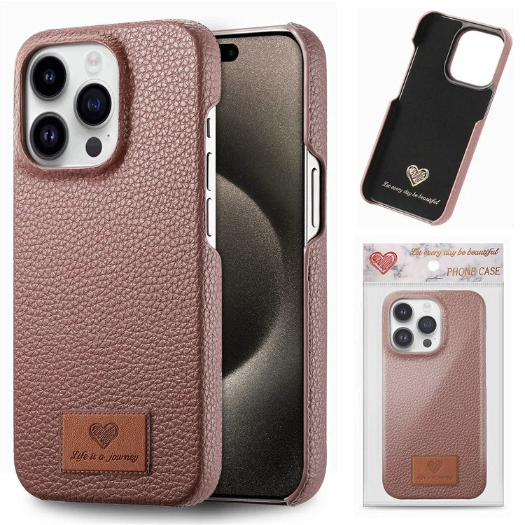 Y5 For iPhone 16 Pro Case Litchi Texture Leather+TPU Slim Phone Cover