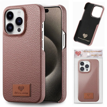 Y5 For iPhone 16 Pro Case Litchi Texture Leather+TPU Slim Phone Cover
