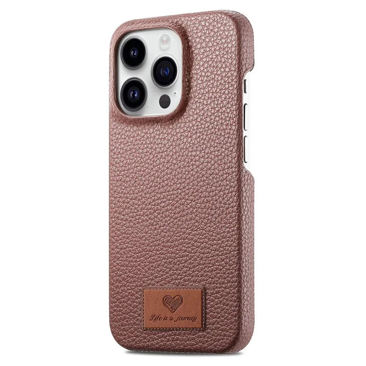 Y5 For iPhone 16 Pro Case Litchi Texture Leather+TPU Slim Phone Cover